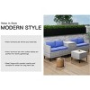 4 Pieces Patio Furniture Set,Outdoor Rattan Chair Wicker Sofa Garden Conversation Bistro Sets for Yard,Pool, Backyard - 3 of 4