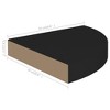vidaXL Floating Corner Shelves 4 pcs Black 9.8"x9.8"x1.5" MDF - 3 of 4