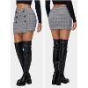 EXLURA Womens Button Bodycon Mini Skirt Sexy Night Club High Waist Elastic Y2K Fall Winter Plaid Skirts - 4 of 4