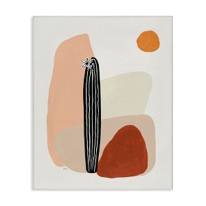 Stupell Industries Brown Terracotta Landscape Desert Cactus Flower Canvas Art - 1 of 4