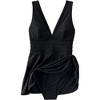 Lands' End Women's Mesh V-neck Mini Swim Dress Swimsuit - 4 of 4