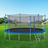 Vynxaria 14FT  Trampoline with Safety Enclosure Net,Heavy Duty Jumping Mat and Spring Cover Padding for Kids and Adults,  Ladder - 3 of 4