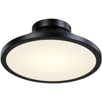 Black and White Glass LED Flush Mount Light