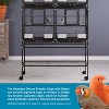 Prevue Pet Products F070 Hampton Deluxe Divided Breeder Cage with Stand, Black Hammertone,1/2" - 2 of 4