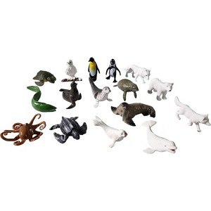 16-Piece Polar & Sea Animal Figurine Set - Includes Bear, Whale, Walrus, Penguin, Cake Topper Birthday Gift for Kids - 1 of 4