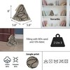 Evideco French Home Goods Jungle Print Cotton Weighted Door Stop – 2.3 lbs, Decorative & Functional with Handle, Available in White & Black - 3 of 4