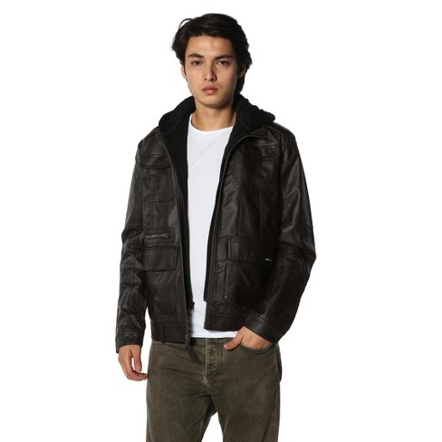 Target mens hot sale leather jacket