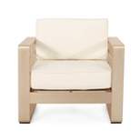 Maya Bay Patio Aluminum Club Chair - Gold/White - Christopher Knight Home