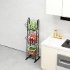 Fontoi Baker's Racks, Freestanding Metal Wire Rack, 3-Tier Storage Basket Organizer for Fruit Vegetables in Kitchen, Black, 14.9"*59.4"*15.1" - 3 of 4