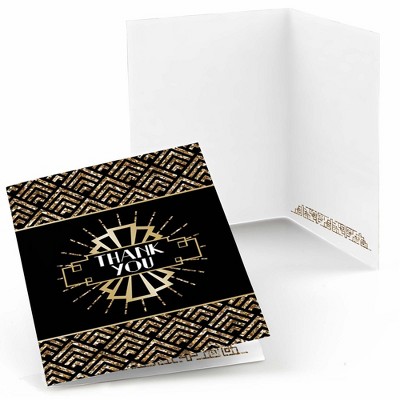 Big Dot of Happiness Roaring 20's - 1920s Art Deco Jazz Party Thank You Cards (8 count)