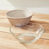 Plum & Post 10.75"  Burma Rattan Whitewash Round Fruit Bread Wicker Natural Woven Serving Bowl - 3 of 4