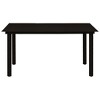vidaXL Dining Set Black Cotton Rope, Powder-Coated Steel, Tempered Glass - 4 of 4