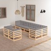 vidaXL Patio Lounge Set Outdoor Sectional Sofa Set with Cushions - Natural - 2 of 4