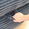 NicBex Corduroy Fabric Bean Bag Chair with High-Resilience Shredded Foam,Lazy Sofa Chair with Armrest,Modern Lounge Chair for Living Room - 3 of 4