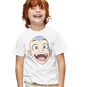Boys' Short Sleeve Avatar the Last Airbender Big Aang Face T-Shirt - 1 of 4