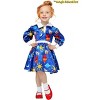 HalloweenCostumes.com 4T  Girl  Magic School Bus Ms. Frizzle Costume for Toddlers, Blue - 2 of 3