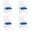 vidaXL Chair Cushion Non Slip Outdoor Patio Seat Cushion Pad Oxford Fabric - Blue 15.7" x 15.7" x 2.8" 4-Pack - 4 of 4
