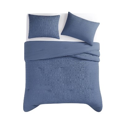 Blue Twin Microfiber Down Alternative Bedding Set