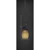 Toltec Lighting Capri 1 - Light Pendant in  Dark Granite with 5" Cayenne Linen Shade - 2 of 2