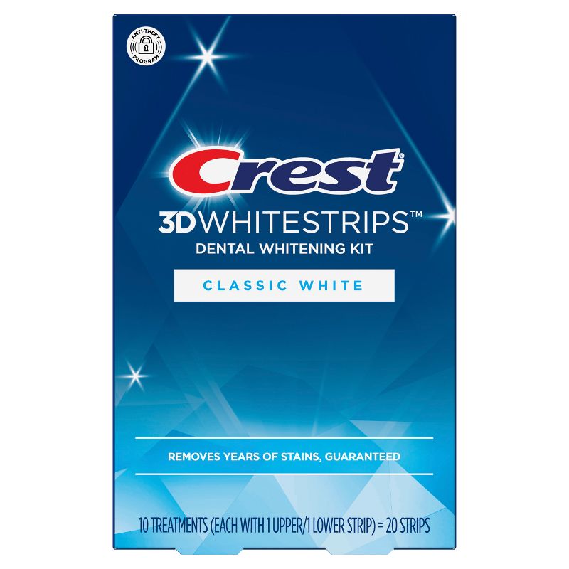 Crest 3DWhitestrips Classic White At-home Teeth Whitening Kit - 10 Treatments, 3 of 10