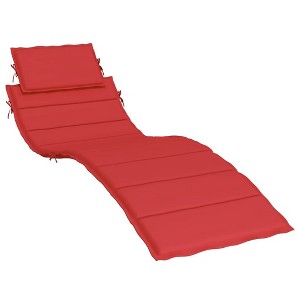vidaXL Sun Lounger Cushion Red Oxford fabric 73.2 x 22.8 x 1.6 inches - 1 of 4