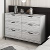 Galano Lilay 6 Drawer Dresser (Interlock) - Dusty Grey Oak - 4 of 4