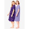 Dreams & Co. Plus Size 2-Pack Short-Sleeve Sleepshirt - 4 of 4