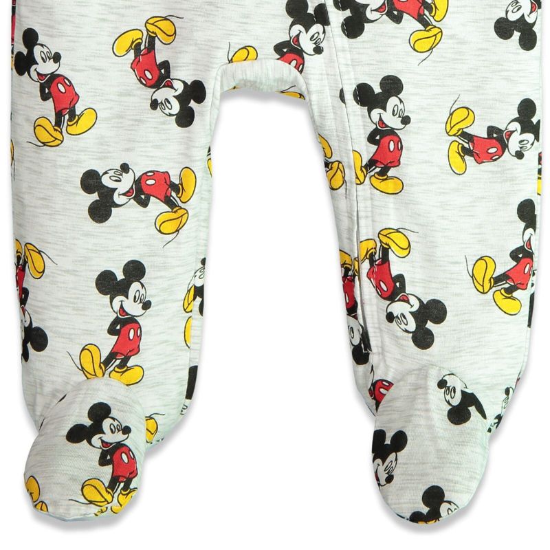 Disney Mickey Mouse Baby 2 Pack Zip Up Sleep N' Play Coveralls Newborn to Infant , 4 of 5