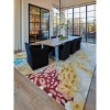 Everley Modern Abstract Ivory/Yellow/Blue Area Rug - 3 of 4