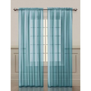 Kate Aurora Living Premium 2 Pack Sheer Voile Window Curtain Panels - 1 of 1