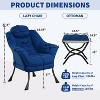 Garvee Lazy Chair with Ottoman, Ergonomic Lounge Armchair with Foldable Footrest and Removable Cover, Modern Small Space Chair - 3 of 4