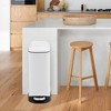12L Stainless Steel Slim Bathroom Trash Can with Lid Soft Close, Step Pedal, Fingerprint-Resistant Finish for Kitchen or Bathroom - 4 of 4