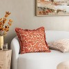 Square Pumpkin Pillow with Printed Reverse and Ruffle Trim - Threshold™ - 2 of 4