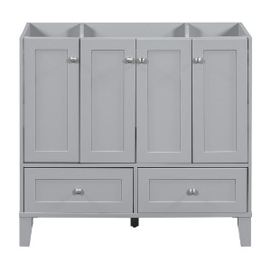 36 Inch Bathroom Vanity, Bathroom Cabinet With 2 Drawers, 4 Soft Closing Doors, Solid Wood Frame - 1 of 4