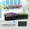 Resenkos Raised Garden Bed, Planter Box Outdoor,2 Pack 20 Inch Railing Flower Pots, Self-Watering Hanging Planter Box, Black - 3 of 4