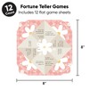 Big Dot of Happiness Checkered Daisy Flowers - Retro Boho Floral Valentine’s Day Party Cootie Catcher Game - Valentine Jokes for Kids Fortune Tellers - 4 of 4