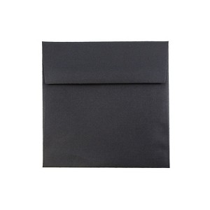 JAM Paper 5.5 x 5.5 Square Invitation Envelopes Black Linen 25/Pack (V01210) - 1 of 2
