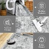 Washable Vintage Rug - Oriental Medallion Low Pile Non-Slip Carpet for Living Room, Bedroom, Office - Grey - 3 of 4