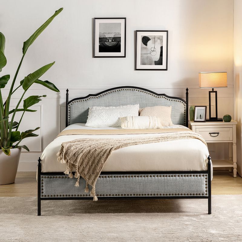 Hylario 56.2" Contemporary Platform Bed with Headboard and Footboard | ARTFUL LIVING DESIGN, 2 of 16