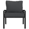 vidaXL Patio Chairs with Gray Cushions 2 pcs 26.8 in.x29.9 in.x31.1 in. Steel - 4 of 4
