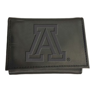 Evergreen NCAA Arizona Wildcats Black Leather Trifold Wallet Officially Licensed with Gift Box - 1 of 1