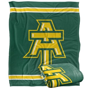 Arkansas Tech University Primary Logo Stripes Silky 50x60 Blanket, 1 Sided 50x60 - 1 of 4
