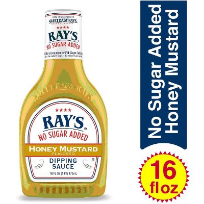 Ray's No Sugar Added Honey Mustard Flavored Dipping Sauce 16 fl oz (Pack of 4)