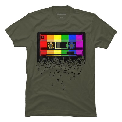 Adult Design By Humans Pride Rainbow Flag Music Note Cassette By Avocato T-Shirt