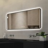 KWPZQEB Bathroom Mirror with LED & Black Frame , Bathroom Mirror w/ Anti-Fog, Temperature & Time Display, Rounded Corners Vanity Mirror - 4 of 4