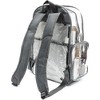 Juvale Clear Backpack Stadium Approved, See Through Bag for Sports, Concert & Festival Events, Gray Trim, 6x12.5x17.5 In - 4 of 4