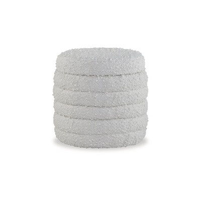 Signature Design by Ashley Duntler Storage Ottoman, Ivory White