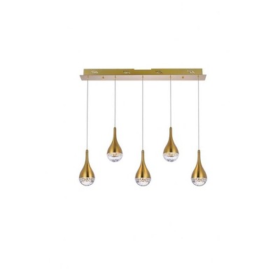 Elegant Lighting Amherst 5 - Light Pendant in  Satin Gold
