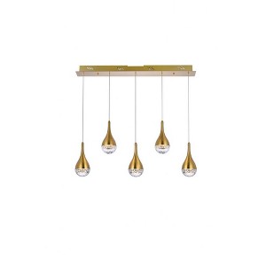 Elegant Lighting Amherst 5 - Light Pendant in  Satin Gold - 1 of 4