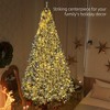 9' Prelit Artificial Flocked Christmas Trees, with Snow Frosted Branches, Warm White LED Lights, Auto Open - 4 of 4